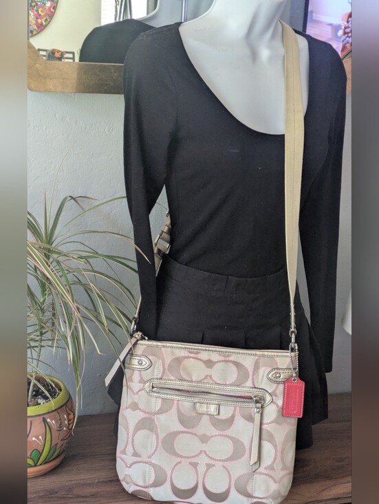 Coach Handbags - Coach Signature Canvas Shoulder /Crossbody Bag.